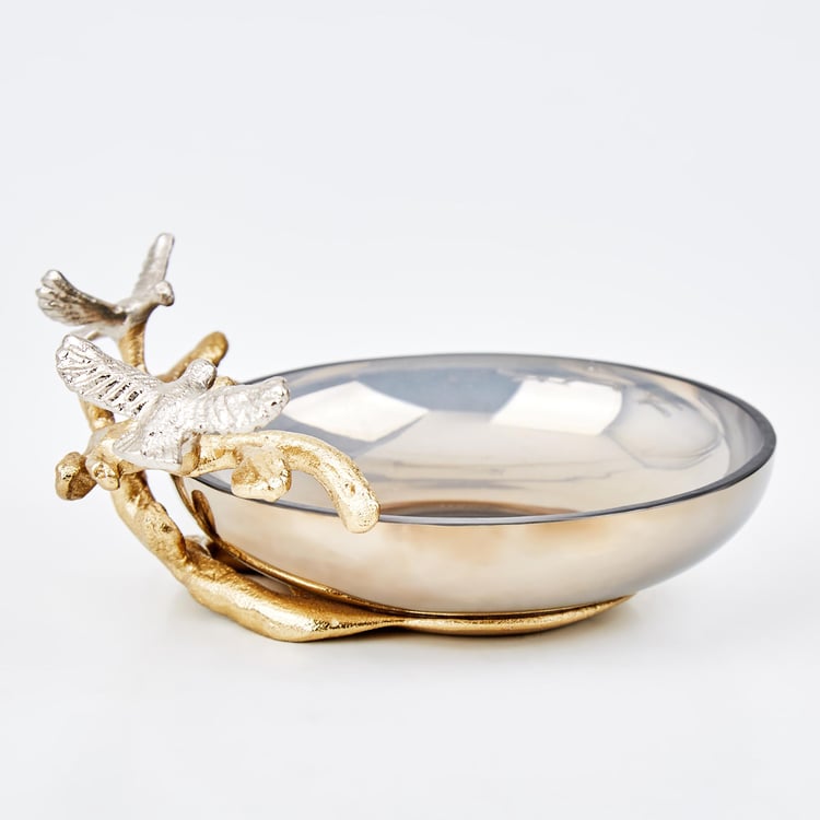 Panama Bird Glass Soap Dish