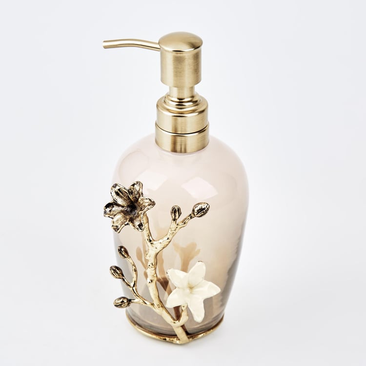 Panama Bloom Glass Soap Dispenser - 450ml