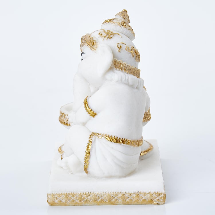 Dhayana Polyresin Ganesha with Linga Figurine