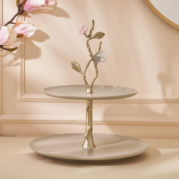 Eternity Vivere Brass 2-Tier Cupcake Stand