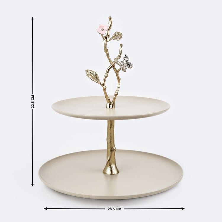 Eternity Vivere Brass 2-Tier Cupcake Stand