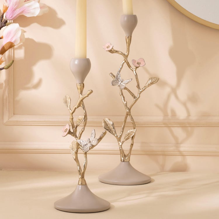 Eternity Vivere Brass Taper Candle Holder