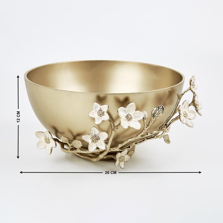 Eternity Vivere Aluminium Floral Decorative Bowl