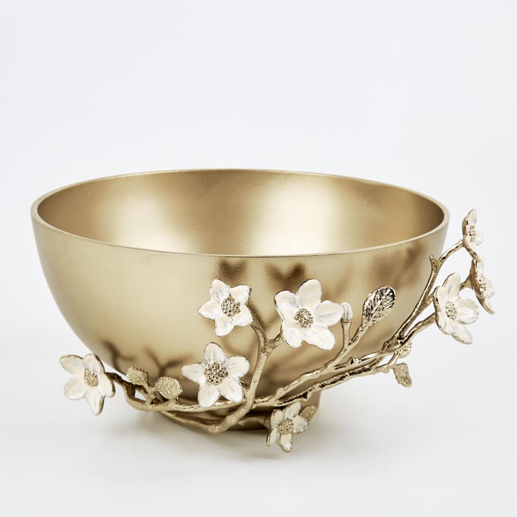 Eternity Vivere Aluminium Floral Decorative Bowl