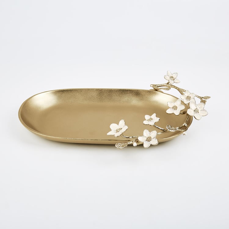 Eternity Vivere Aluminium Floral Decorative Platter