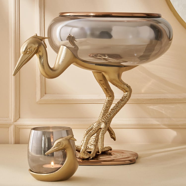 Eternity Vivere Glass Heron Decorative Bowl