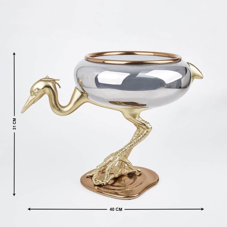 Eternity Vivere Glass Heron Decorative Bowl