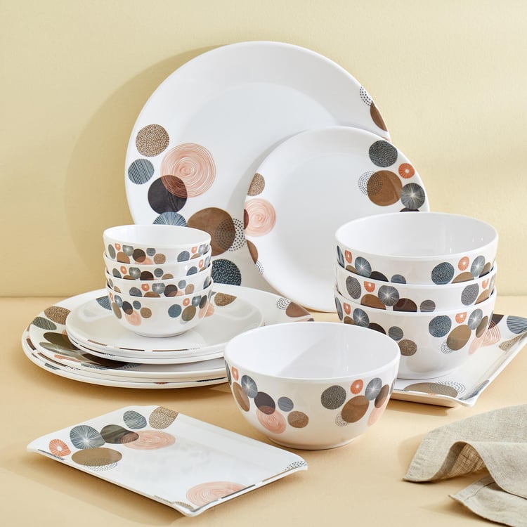 Corsica Azalea Set of 4 Melamine Printed Cereal Bowls - 750ml