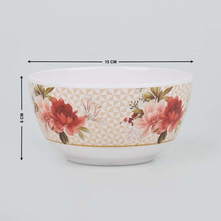 Corsica Azalea Set of 4 Melamine Printed Cereal Bowl - 750ml