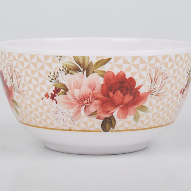 Corsica Azalea Set of 4 Melamine Printed Cereal Bowl - 750ml