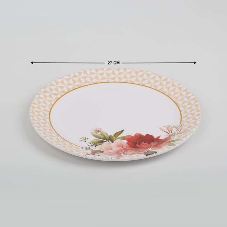 Corsica Azalea Set of 4 Melamine Dinner Plates - 27cm