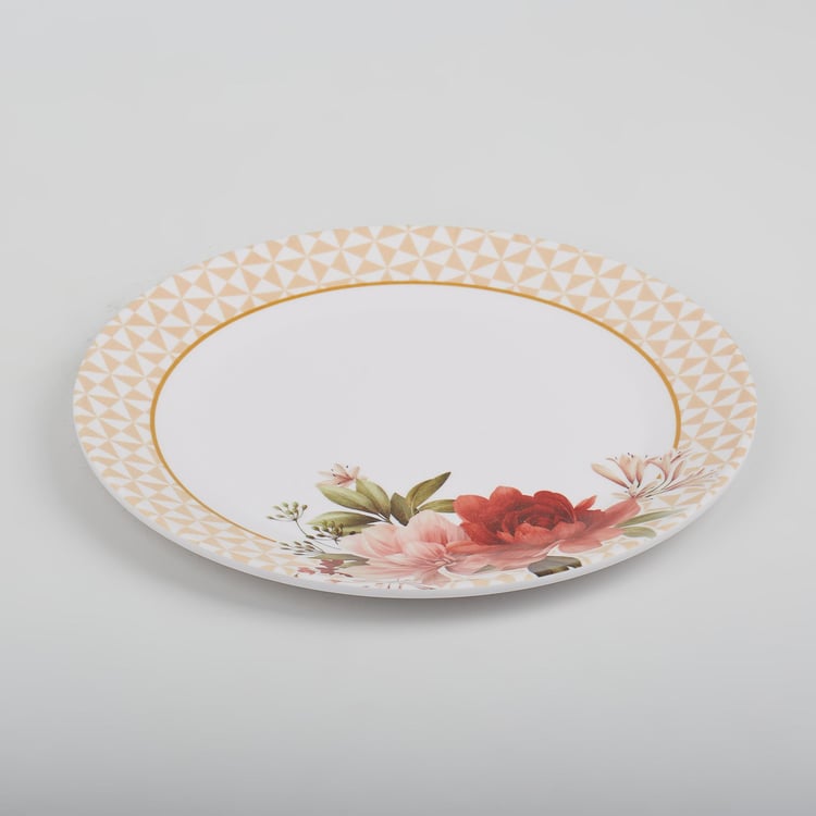 Corsica Azalea Set of 4 Melamine Dinner Plates - 27cm