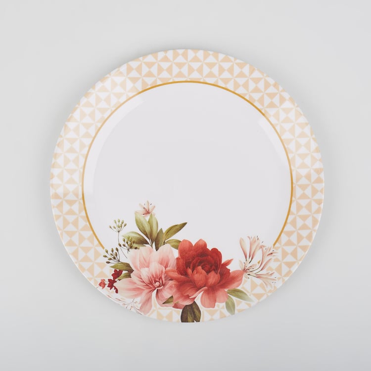 Corsica Azalea Set of 4 Melamine Dinner Plates - 27cm