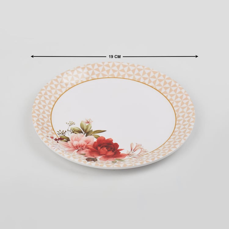 Corsica Azalea Set of 4 Melamine Side Plates - 19cm