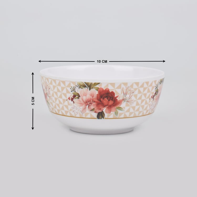 Corsica Azalea Set of 4 Melamine Printed Serving Bowl - 220ml