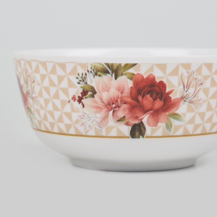 Corsica Azalea Set of 4 Melamine Printed Serving Bowl - 220ml