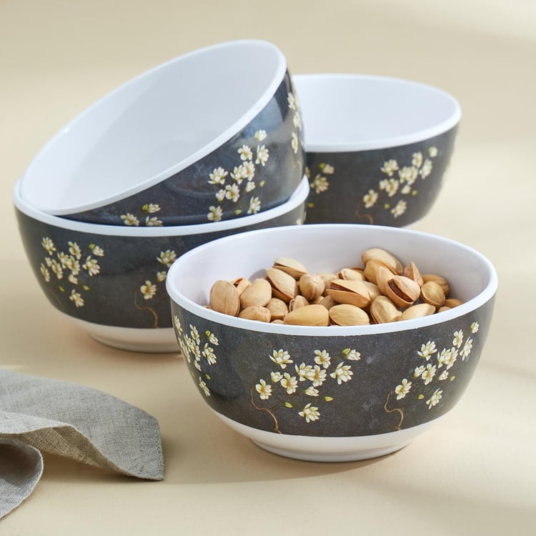 Corsica Set of 4 Melamine Printed Cereal Bowl - 750ml