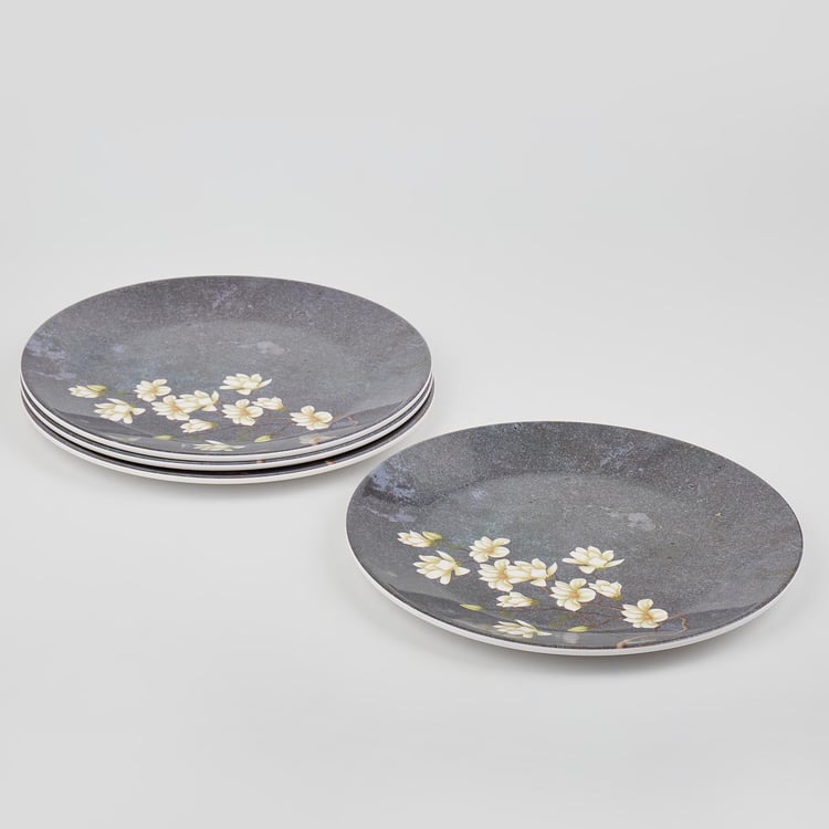 Corsica Azalea Set of 4 Melamine Printed Dinner Plates - 27cm