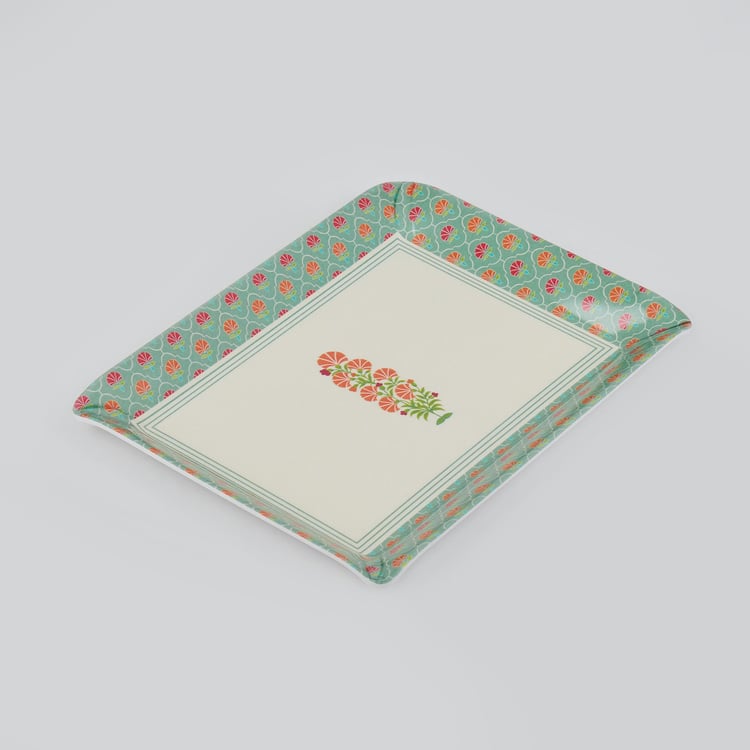 Corsica Azalea Set of 2 Melamine Printed Serving Trays