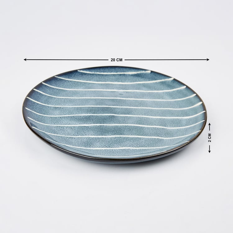 Cerradura Stoneware Striped Side Plate - 20cm