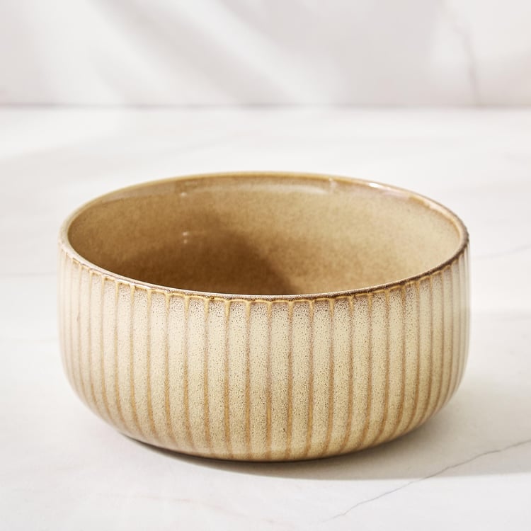 Cerradura Sombre Stoneware Ribbed Cereal Bowl - 600ml