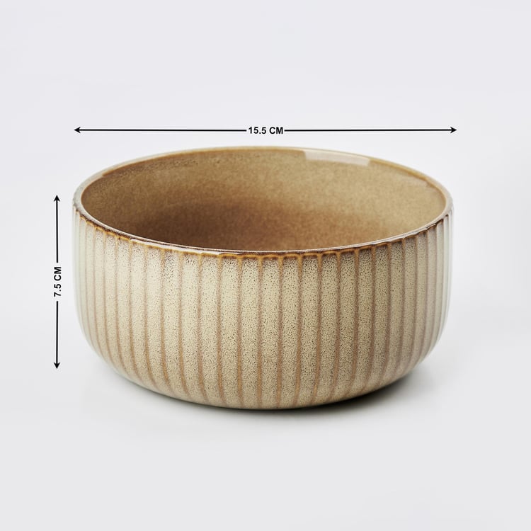 Cerradura Sombre Stoneware Ribbed Cereal Bowl - 600ml