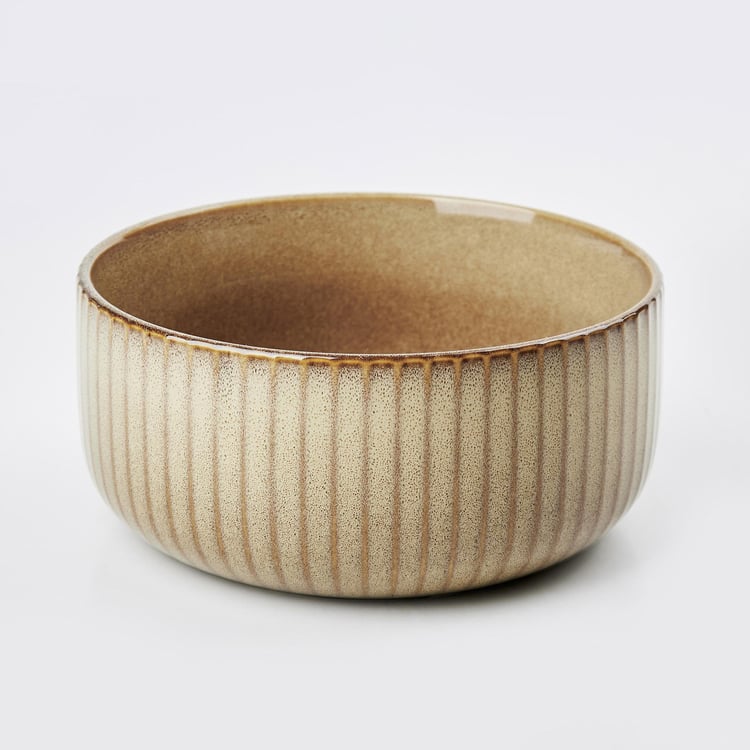 Cerradura Sombre Stoneware Ribbed Cereal Bowl - 600ml