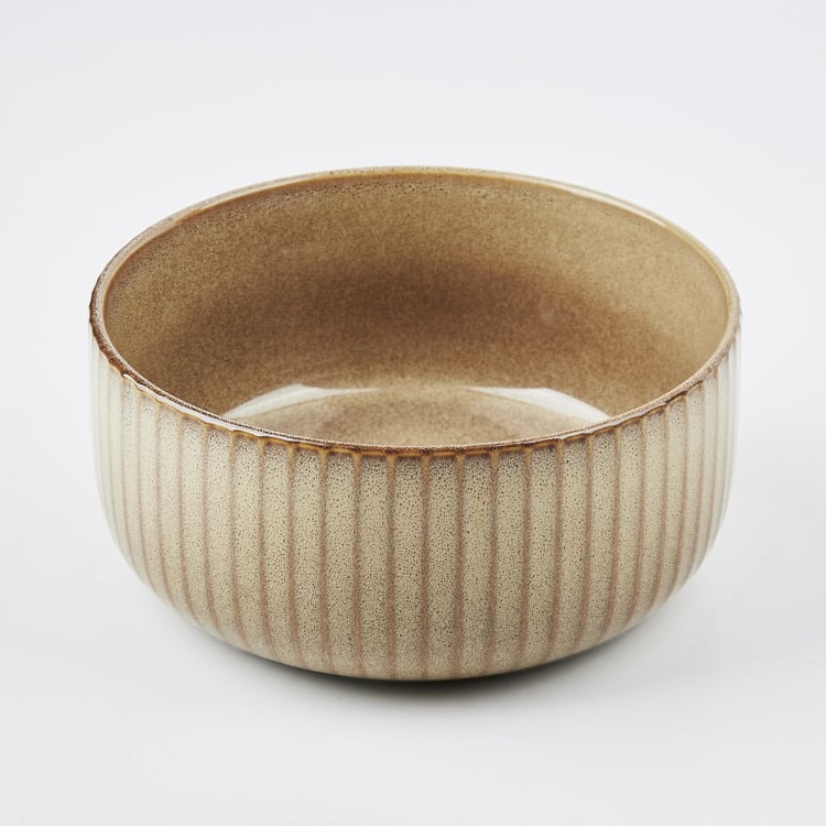 Cerradura Sombre Stoneware Ribbed Cereal Bowl - 600ml