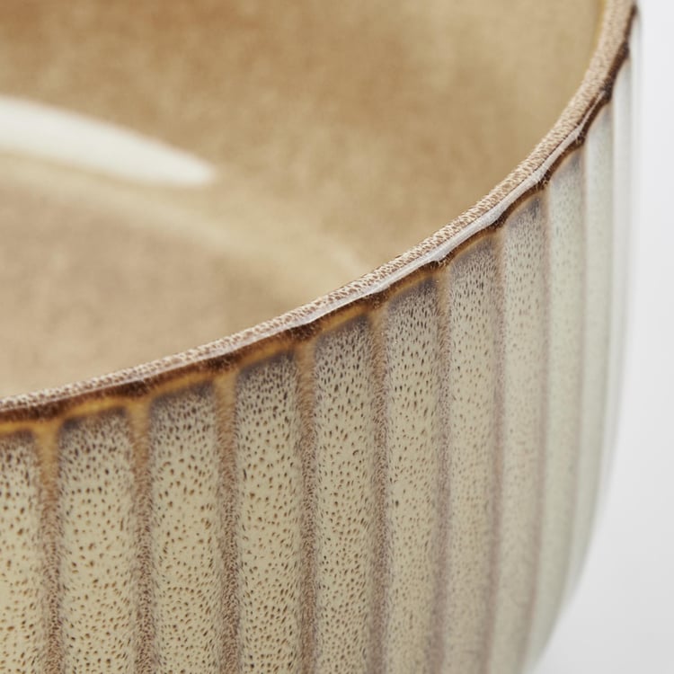 Cerradura Sombre Stoneware Ribbed Cereal Bowl - 600ml