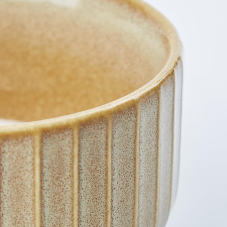 Cerradura Sombre Stoneware Ribbed Katori - 340ml