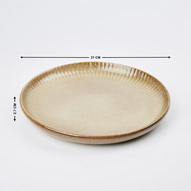 Cerradura Sombre Stoneware Side Plate - 21cm