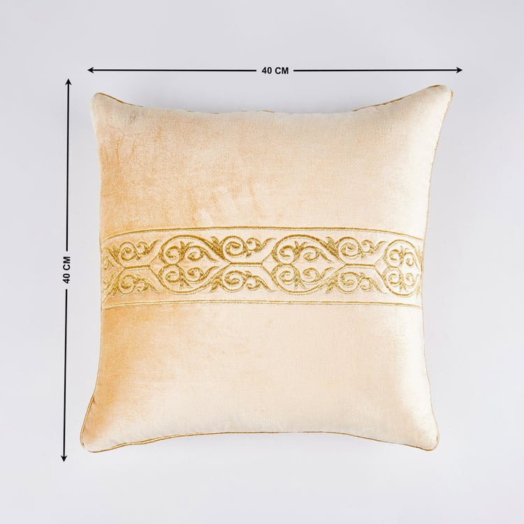Vellum Embroidered Cushion Cover - 40x40cm