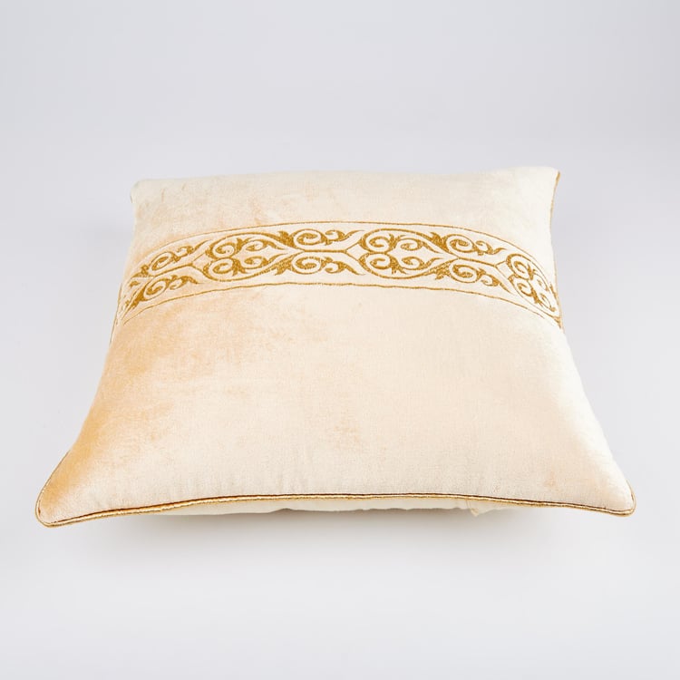 Vellum Embroidered Cushion Cover - 40x40cm