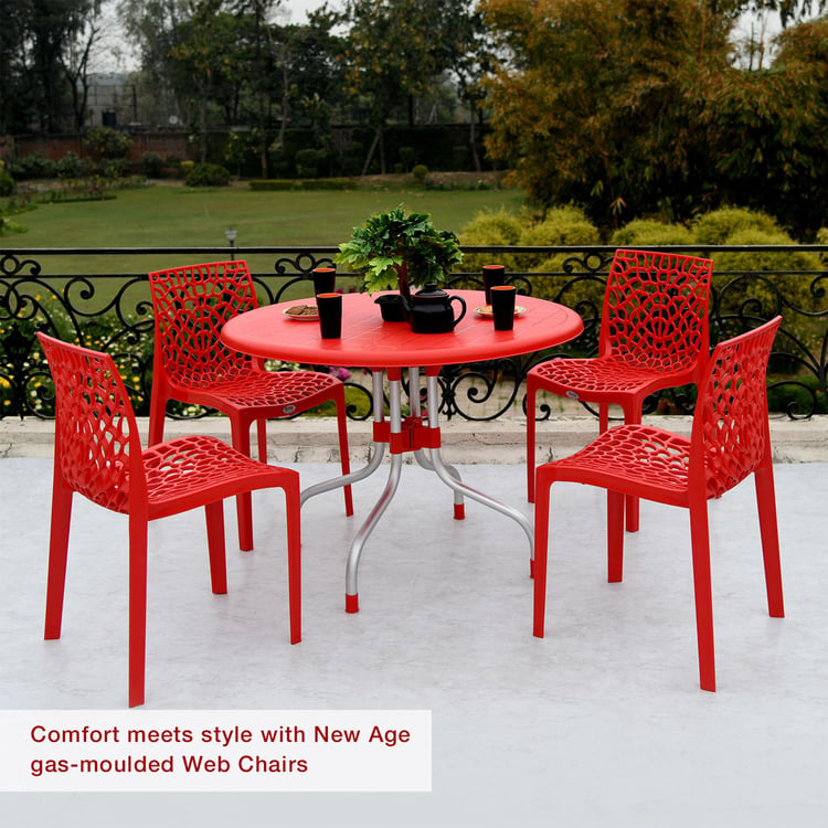 Helios Cesna Polypropylene Outdoor Chair - Red