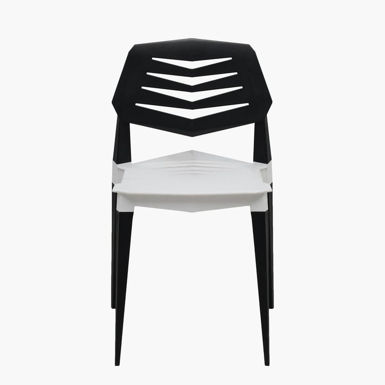 Helios Farah Polypropylene Outdoor Chair - Black and White