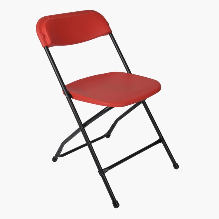 Helios Tessa Polypropylene Folding Chair - Red