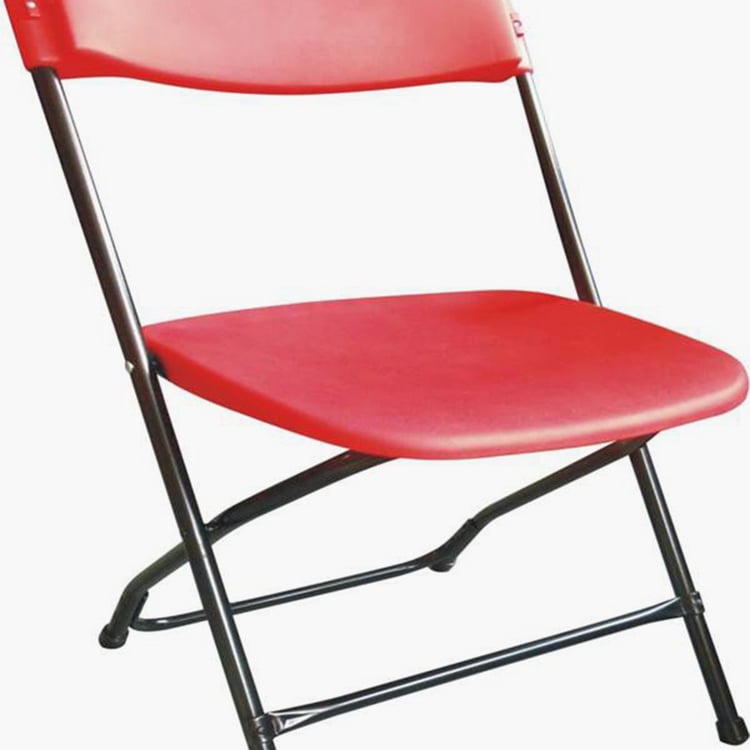 Helios Tessa Polypropylene Folding Chair - Red