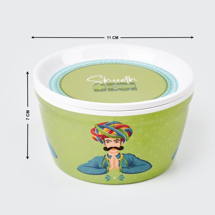 Luke Rhodes Set of 3 Melamine Printed Candy Bowls with Tray