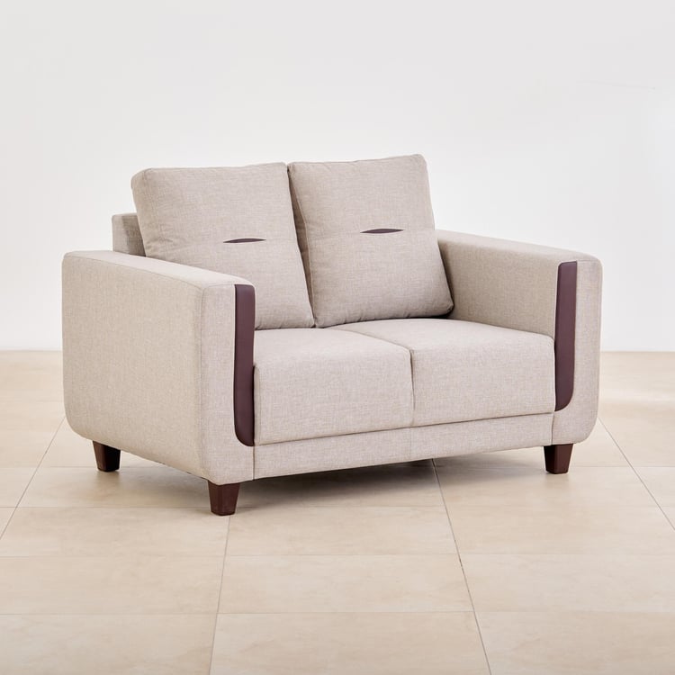 Berry Fabric 2-Seater Sofa - Beige