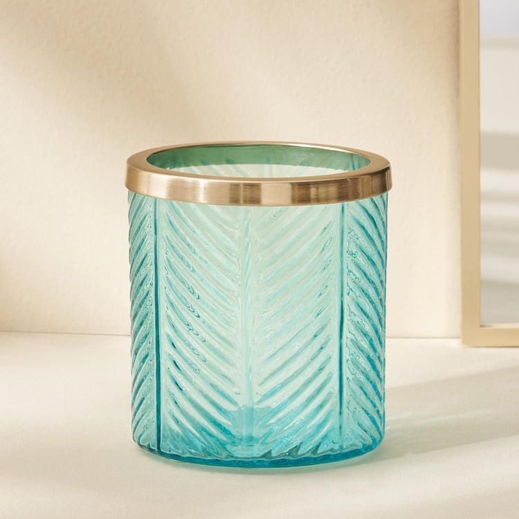 Brian Jacek Glass Embossed Votive Holder