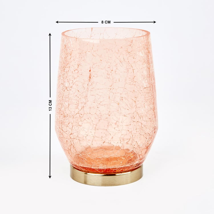 Brian Macia Glass Crackle Votive Holder