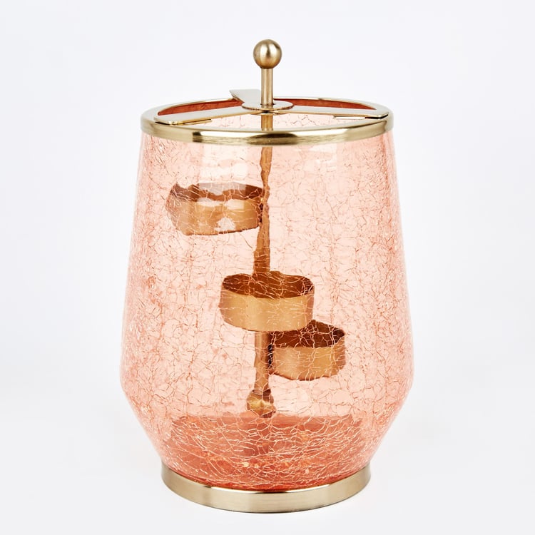 Brian Macia Glass Crackle T-Light Holder