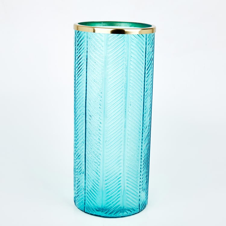 Brian Jacek Glass Embossed Vase