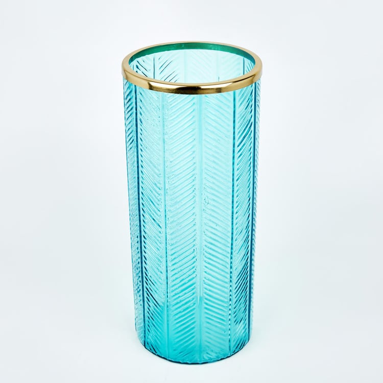 Brian Jacek Glass Embossed Vase