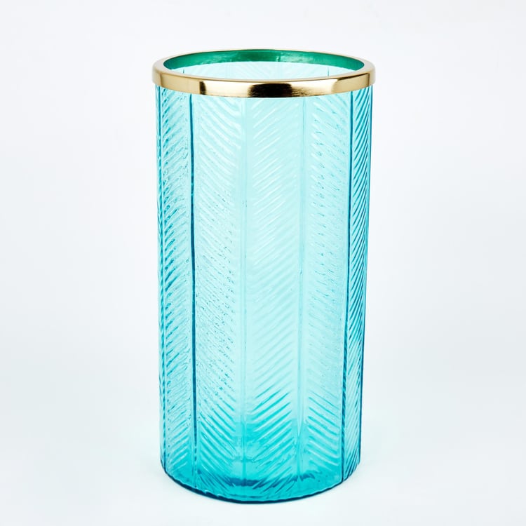 Brian Jacek Glass Embossed Vase