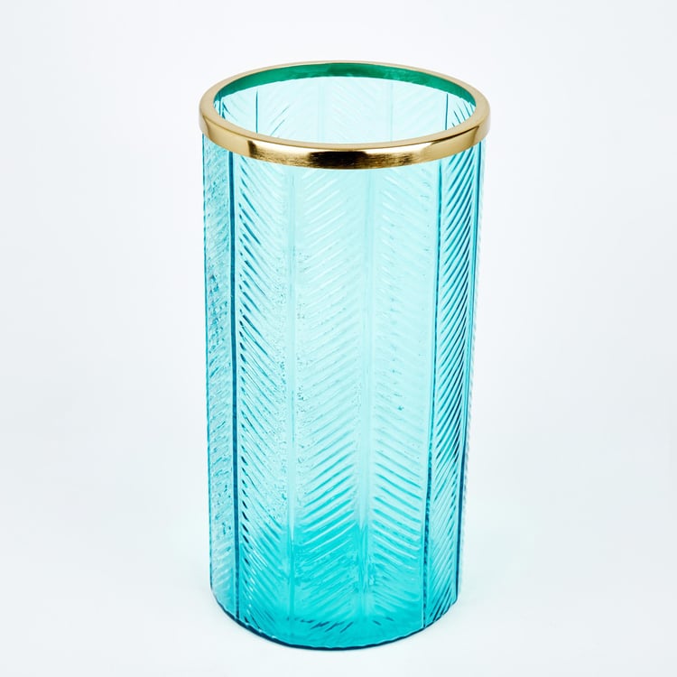 Brian Jacek Glass Embossed Vase