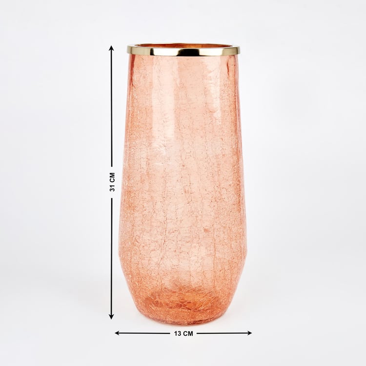 Brian Macia Glass Crackle Vase