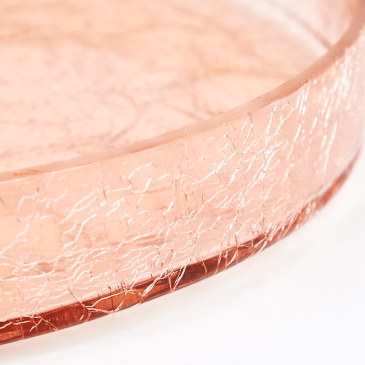 Brian Macia Glass Crackle Decorative Bowl