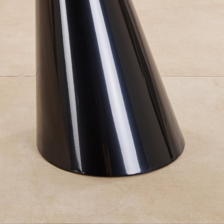 Marcello Glass Top End Table - Beige and Black