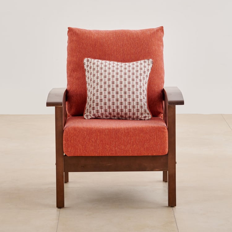 Abby Fabric 3+1+1 Seater Sofa Set - Orange